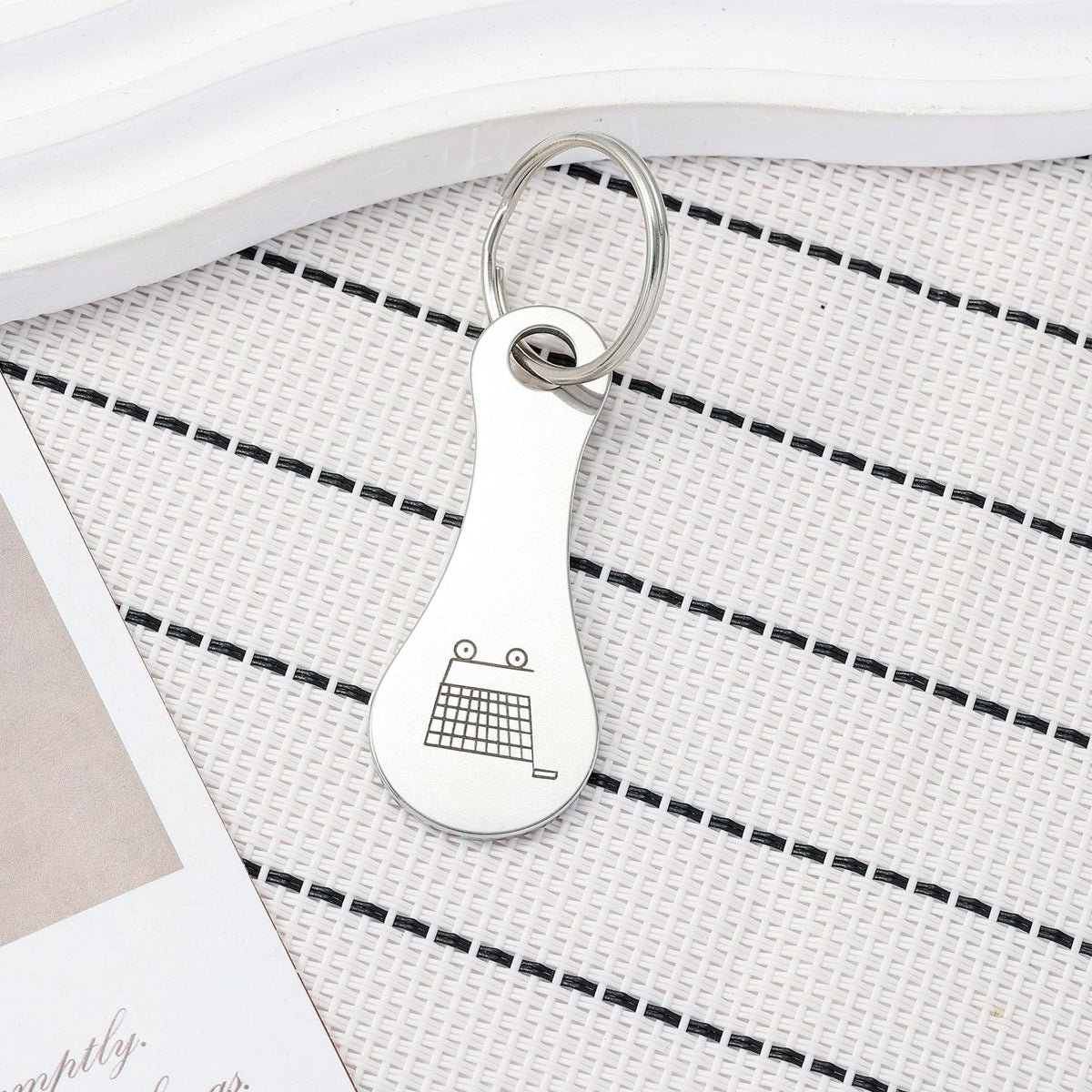 Mini Aluminum Alloy Key Ring Shopping Trolley Tokens(3Pcs)